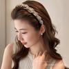 Diadema Coreana de Uso Diario con Corona Alta para Mujer, Accesorio de Cabello de Verano con Dientes, Pasador, Diadema con Flequillo Ondulado