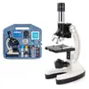 Microscopio Portátil Infantil Juguetes Educativos para Estudiantes de Primaria Traje de Experimento Científico Microscopio Óptico Electrónico