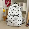 Mochila bordada de lunares y estrellas retro, estilo coreano, dulce y femenina, adecuada para viajes y compras