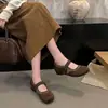 Zapatos planos Mary Jane retro para mujer, nueva colección otoño 2026, con cierre de velcro, tacón oculto, planos de punta fina estilo ballet y estilo mocasín