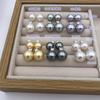 Aretes de Perlas de Zircón Estilo Princesa Diana 5A para Mujer, Aretes de Aguja de Plata con un Toque de Alta Gama, Lujo Ligero con Incrustaciones Nuevo Modelo 2025