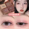 Placa de sombra de ojos de cuatro colores Ming Xizhi color tierra placa ahumada mate perlado brillante portátil placa de reparación para principiantes femenina transfronteriza