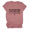 Puedes Hacer Cosas Difíciles Estilo Europeo y Americano Ebay Amazon Sencilla y Elegante Camiseta de Manga Corta con Cuello Redondo para Mujer