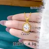 Aretes de Encaje Ovalados Incrustados de Diamantes y Anillo a Juego para Mujer, Estilo Lujo Ligero Transfronterizo, Collar de Oro Arena Vietnamita, Joyería de Lujo de Yiwu