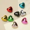 Metal UV Coração diy Feito à Mão Corrente de Celular com Contas Brincos Pingente Material Coração de Pêssego Colar Colorido Acessórios de Joias