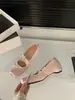 Sapatos Mary Jane de Cetim Rosa com Aumento de Altura Oculto para Mulheres, Coleção de Verão 2026, Adequados para Combinar com Vestidos, Sapatilhas de Bico Quadrado