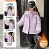 Chaqueta 3 en 1 Desmontable para Niñas Otoño e Invierno 2025 Nuevo Estilo para Niñas Mayores, Forro Polar, Engrosada, Abrigo a Prueba de Viento