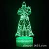 Lâmpada de Mesa 3D do Jogo Fortnite Controle Remoto Toque Transfronteiriça Colorida USB Luz Noturna Visual para Quarto