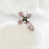 Jiang Ti F136 aleación de titanio diamante cruz incrustado circonio G23 aleación de titanio joyería para piercing corporal uña para cartílago de la oreja