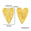 Colar de Aço Inoxidável com Pingente de Coração Plissado e Estrela de Cinco Pontas Banhado em Ouro 18K Color-Preserving Acessórios para Joias de Titânio DIY