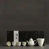 Juego de té de ceniza de planta, retro japonés creativo de cerámica hecho a mano para uso doméstico, regalo de kung fu, cerámicas hechas a mano personalizadas