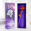 Simulación de siete colores lámina de oro de 24k caja de regalo de rosa tallo único regalo Qixi Día de San Valentín creativo cumpleaños fabricante transfronterizo
