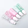 Botella de Loción de Plástico PET Tipo Empuje Personalizada de 50 ml Botella de Loción de Aceite Esencial Botella Recargable de Viaje Material de Empaque para Productos de Cuidado de la Piel