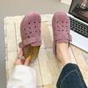 Zapatos Birkenstock de Suela Gruesa Zapatillas de Media Puntera Baotou Zapatos de Mujer para Exterior 2025 Nuevo Primavera & Otoño Zapatillas Retro de Agujero en la Pared para Mujer