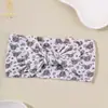 Acessórios de Cabelo Infantis Transfronteiriços Estilo Coreano, Faixas Larga Macias e Não Apertadas para Bebês, Acessórios de Cabelo com Laços Estampados para Bebês e Crianças Pequenas