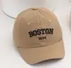 Gorra de béisbol con letras BOSTON para niños de primavera y otoño, gorra de bebé de 1 a 3 años, gorra de sol de verano, comercio exterior