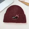 Chapéu de Tricô com Laço Estilo Coreano para Mulheres, Outono e Inverno, Circunferência da Cabeça Grande, Chapéu Versátil de Lã, Gorro que Afina o Rosto, Chapéu para Clima Frio