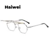 Set de Gafas Metálicas Retro Coreanas con Tapa Abatible para Hombres y Mujeres, Modernas, Se Pueden Equipar con Monturas para Gafas de Miopía, Gafas de Sol Polarizadas Dos en Uno 0.05 kg