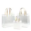Bolsa de Regalo pp bolso esmerilado logo imprimible bolso pvc transparente bolsa regalo mano al por mayor