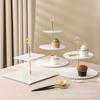 Set de Soporte de Exhibición de Adornos para Plato de Postre, Bandeja para Pastel, Vajilla para Té de la Tarde, Estante para Bocadillos, Plato para Platillo Frío, Plato para Hora del Té
