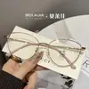 Nuevas Gafas Metálicas Ojo de Gato con Patas de Espejo de Primavera para Mujer con Filtro de Luz Azul Libro de Lectura Rojo Marco de Gafas Metálico de Alta Gama Personalizado para Mujer