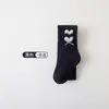 Leggings para niña de algodón peinado con estampado de corazones, colección otoño e invierno 2026, mallas lisas dulces para niña, disponibles para venta al por mayor con envío gratis