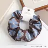 Scrunchie de Color Bloqueo Azul Café Temperamento Empaque de Tarjeta de Gama Alta Accesorios para el Cabello Gomas para el Cabello Estilo Nuevo Gomas para el Cabello para Moño