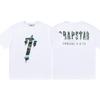 Camiseta de verano de manga corta con estampado degradado de Trapstar para hombre, marca de moda holgada para hombre, estilo casual americano