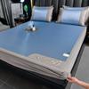 Plegable verano nueva máquina lavable Ajenjo antibacteriano seda de hielo alfombrilla sensación fresca sábana ajustable ratán de hielo alfombrilla de aire acondicionado