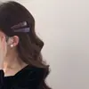Otoño e Invierno Estampado de Leopardo Cuero Triángulo Pinza de Pelo Textura Pinza de Pelo Retro Pasador Moda Simple Pinza para Flequillo Pinza Lateral Accesorios para el Cabello