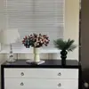 Buquê de Rosas Queimadas Artificiais de Sete Cabeças Transfronteiriço para Decoração de Casa, Adereços para Fotografia ao Ar Livre, Paisagismo de Sala de Estar e Shopping