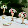 Arreglos florales para mesas de boda en Amazon, accesorios de decoración de bodas, portavelas tipo trofeo de metal, decoraciones de mesa para hotel