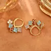 Brincos de Franja de Trevo de Quatro Folhas Coloridos, High-End, Elegantes e Personalizados, Brincos Dopamina, Design de Nicho, Brincos de Coração para Mulheres