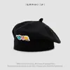 Gorros para bebés y niños pequeños, gorros estilo coreano británicos de primavera y otoño, gorros de lana cálidos tejidos de pintor, boinas unisex para bebés