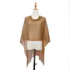Chal Brillante con Borlas Estilo Europeo y Americano de Venta Caliente Transfronteriza, Accesorio para Vestido de Noche, Cubre-hombros Largo con Borlas, Chaqueta de Playa Protectora del Sol