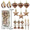 Dragón Tigre Transfronterizo 4cm 13 Piezas Set Colgante Árbol de Navidad Traje de Caja de Regalo Estrella de Cinco Puntas Caramelo Colgante Decoración Navideña