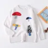 Suéter de punto 100% lana pura para niños, suéter jacquard grueso para niños y niñas, suéter de base tipo pullover de dibujos animados para bebé