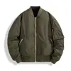 Marca de Moda Traje de Vuelo de Doble Cara Primavera y Otoño Nuevo Chaqueta de Aviador MA-1 para Hombre Color Sólido Versátil Traje de Béisbol