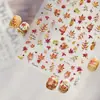 Pegatinas de Manicura en Relieve Hoja de Arce Otoñal Ardilla de Dibujos Animados Uñas Cortas Pegatinas para Uñas Hojas Adornos para Diario de Mano Uñas Portátiles