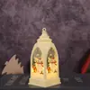 Lámpara Cuadrada de Arco Navideño Lámpara Pequeña de Viento Abovedada Lámpara de Velas Led Luminosa Decoración para Fiestas Navideñas Adornos Al Por Mayor