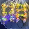 Nova Tiara de Galhos de Rena Brilhantes de Natal, Faixa de Cabelo Piscante, Adorno de Cabeça de Fada, Versátil para Festas de Natal e Mercados Noturnos