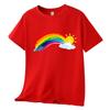 2026 Nuevo Verano Niños Manga Corta Estampado Arcoíris Uniforme de Jardín de Infancia Temporada de Graduación Uniforme de Clase Camiseta para Niños