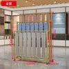 Estante de Exhibición de Bufandas de Hierro Forjado de Pie, Estante de Almacenamiento y Exhibición Multicapa para Colgar Bufandas, Pantalones, Alfombras y Muestras de Color de Cortinas