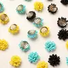 Estilo Nuevo Primavera y Verano Color Puro Simple Cuentas de Arroz Hortensia DIY Pendientes Lindos Pendientes Accesorios para el Cabello Zapatos con Agujeros Flor para Zapatos Accesorios