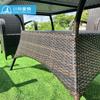 Combinación de Mesa y Sillas de Ratán para Balcón en Azotea al Aire Libre, Jardín, Patio, Tejido a Mano, Impermeable, Protección Solar, Mesa de Centro y Sillas