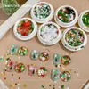 Caixa com Conjunto de Decorações para Unhas com Lantejoulas de Flocos de Neve de Inverno, Estrela de Cinco Pontas, Estrela de Quatro Pontas, Exquisite Decorações Coloridas Mistas para Unhas Atacado