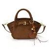 Bolso Frosted de Nicho Nuevo Otoño/Invierno 2025 Gran Capacidad para Mujer Vintage Simple Cruzado al Hombro Bolso Casual