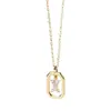 Artículo de Moda Caliente Transfronterizo: Collar con Alfabeto de 26 Letras con Colgante Incrustado de Circonita, Diseño Exquisito, Accesorio de Cadena para Clavícula Personalizado