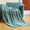 Manta de sofá nórdica toalla de pie de cama de hotel manta de frijol manta de chal con borlas cubierta de tela de pie de cama manta cubrecama para casa de huéspedes venta al por mayor