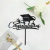 Nova Decoração de Bolo de Formatura Estilo Ins Transfronteiriço Feliz Decoração de Bolo de Formatura Acrílico Inserção de Bolo Suprimentos para Festa de Formatura